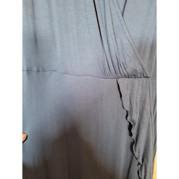 Sundance Women's Faux Wrap Maxi Dress Jersey Knit Ruffle Detail Blue Size Small - Picture 7 of 7
